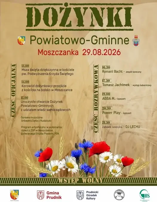 Dożynki Powiatowo-Gminne w Moszczance już w sobotę – program i atrakcje