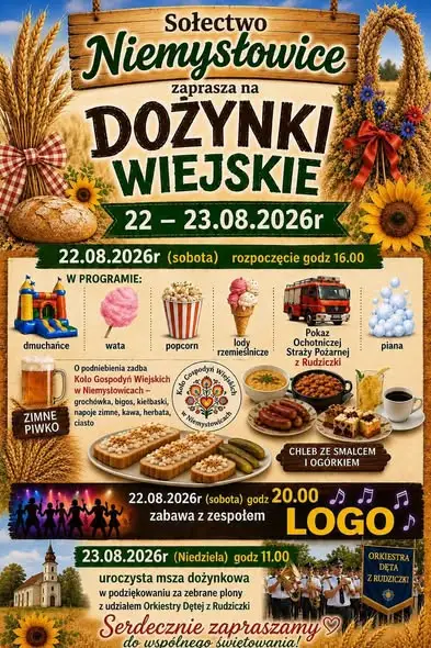 Weekend pełen dożynek w gminie Prudnik – sprawdź, gdzie świętować
