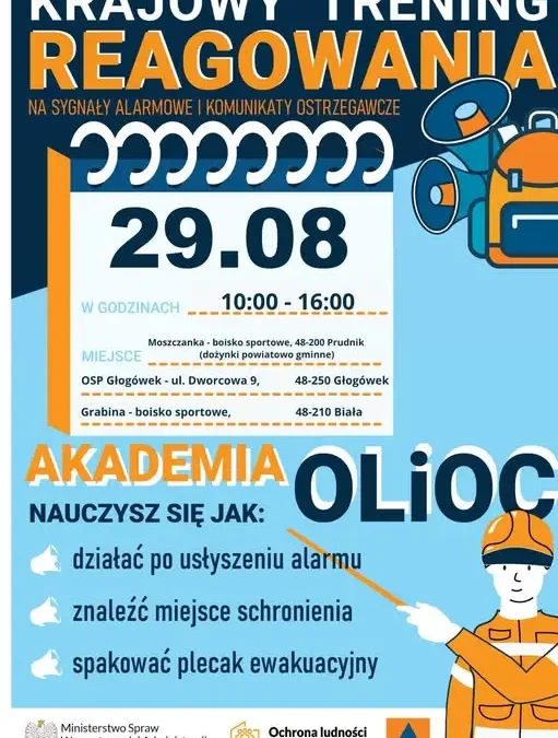 Krajowy Trening Reagowania już 29 sierpnia w powiecie prudnickim
