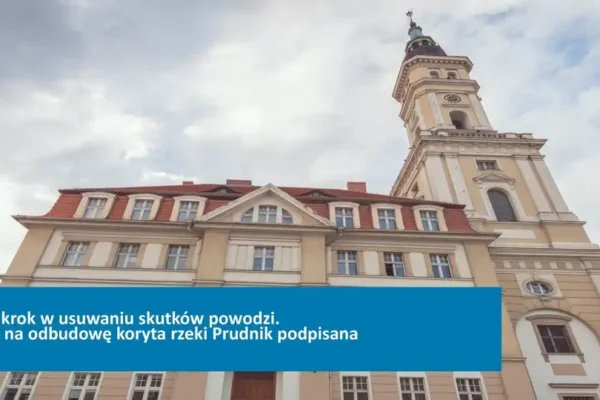 Podpisano umowę na odbudowę koryta rzeki Prudnik po powodzi