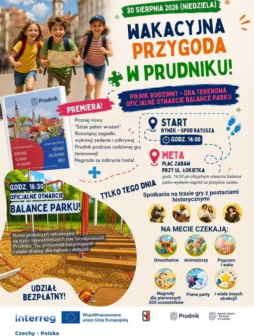 Piknik rodzinny w Prudniku: gra terenowa, dmuchańce i otwarcie Balance Parku