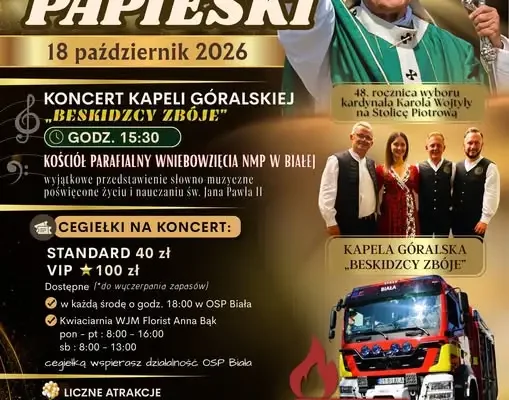 Dzień Papieski w Białej – koncert, piknik strażacki i wspólne świętowanie