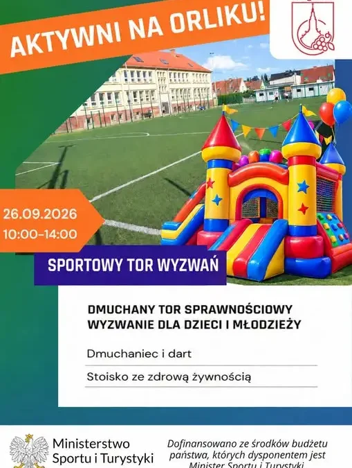 Sportowy tor wyzwań na Orliku w Głogówku – sobotnia zabawa dla dzieci