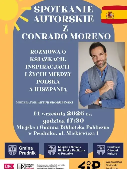 Prudnik: biblioteka krócej czynna w poniedziałek, wieczorem spotkanie z Conrado Moreno