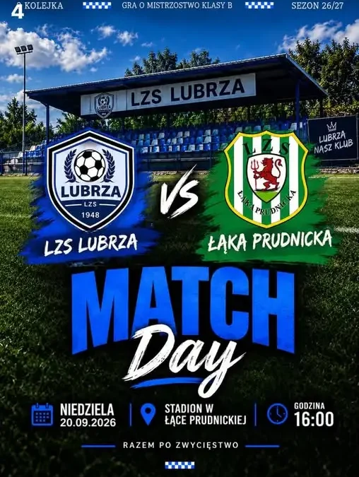 LZS Lubrza zagra na wyjeździe z LZS Łąka Prudnicka. Mecz już w niedzielę