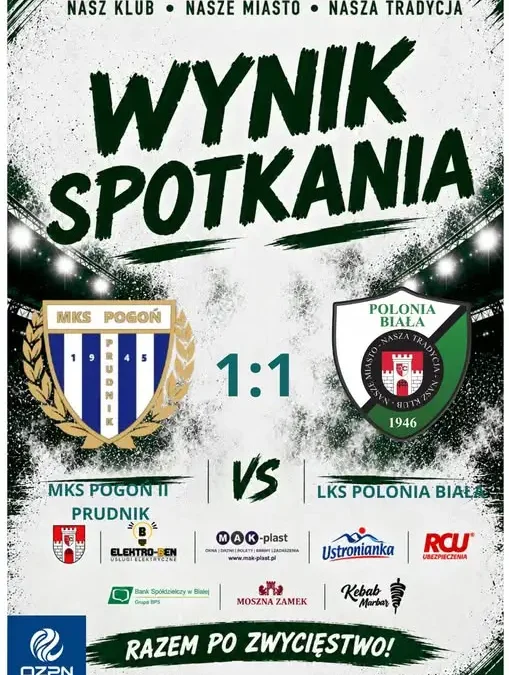 Polonia Biała zremisowała z rezerwami Pogoni Prudnik 1:1