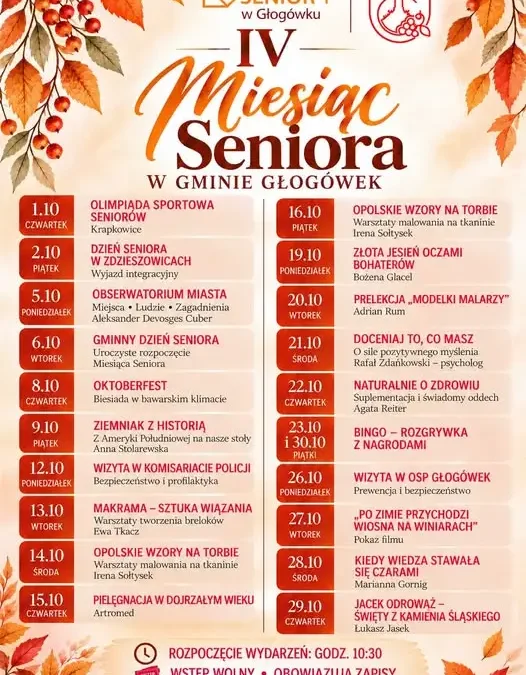 IV Miesiąc Seniora w Gminie Głogówek – program pełen atrakcji