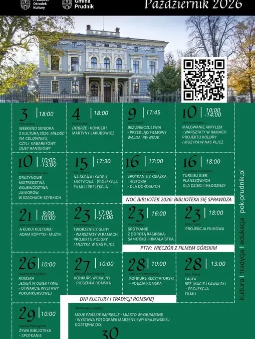 Październik pełen kultury w Prudniku – sprawdź, co się będzie działo