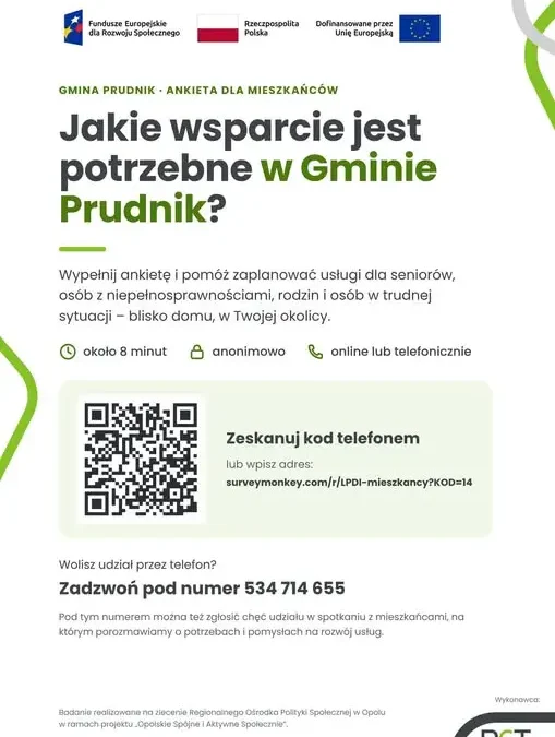 Gmina Prudnik pyta mieszkańców o potrzeby społeczne – trwa anonimowa ankieta