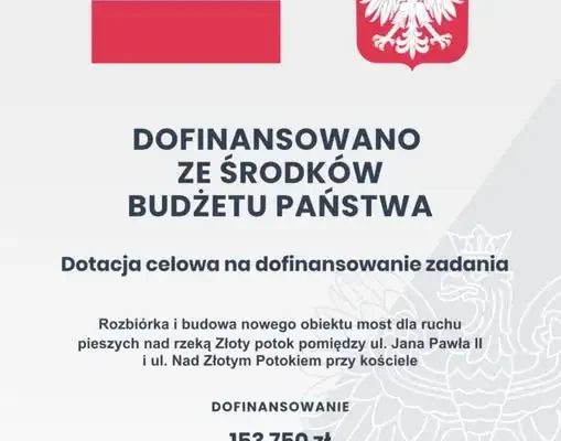 Gmina Prudnik odbuduje kładkę nad Złotym Potokiem po powodzi z 2024 roku