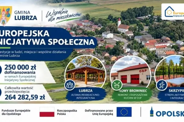 Gmina Lubrza z grantem 250 tys. zł na altanę, kuchnię i strefę aktywności