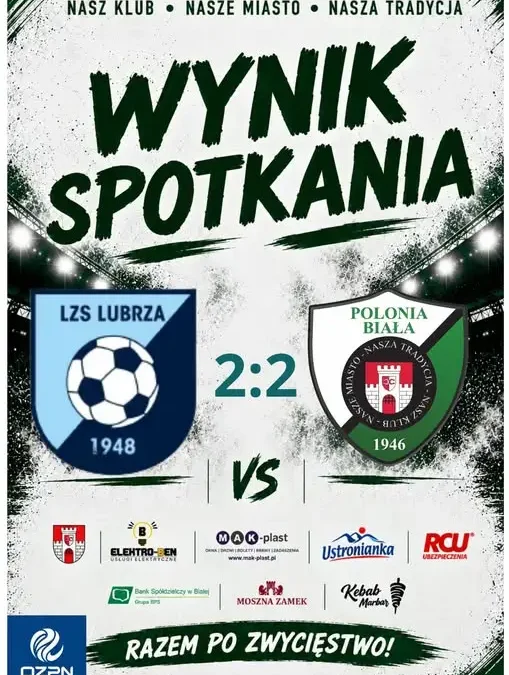 LZS Lubrza remisuje z Białą. Ważny punkt po emocjonującym meczu